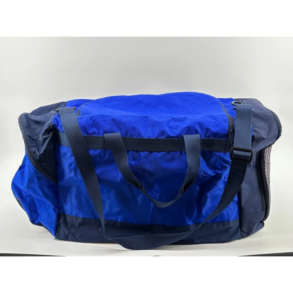 Polo Ralph Lauren Sport Duffel Bag Blue Black US Flag Logo Vintage Mens Travel